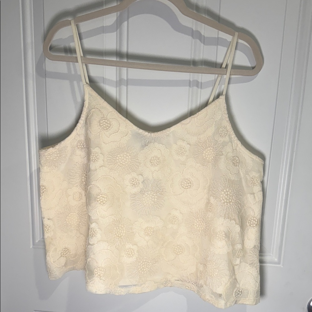 Express Cream Floral Cami Top